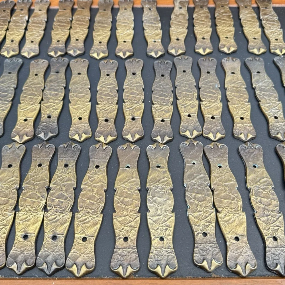 Lot of 54 VTG Amrock 176A-1 Brass Drawer Backplates 3
